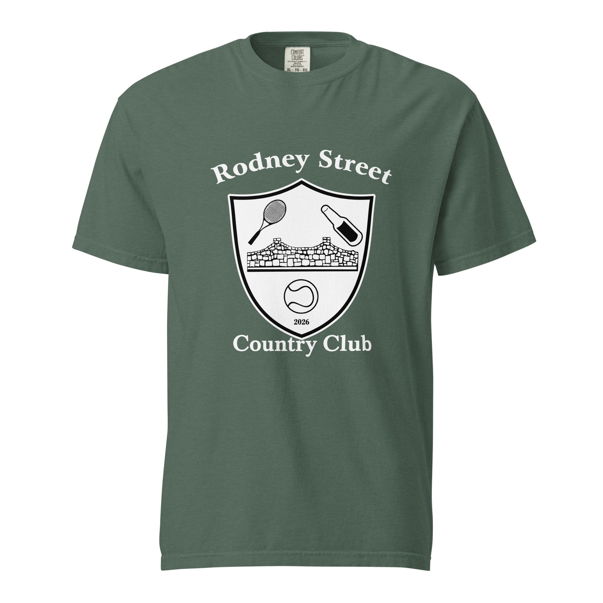 Signature | Comfort Colors T-Shirt | Rodney Street CC Tennis | Crest Logo