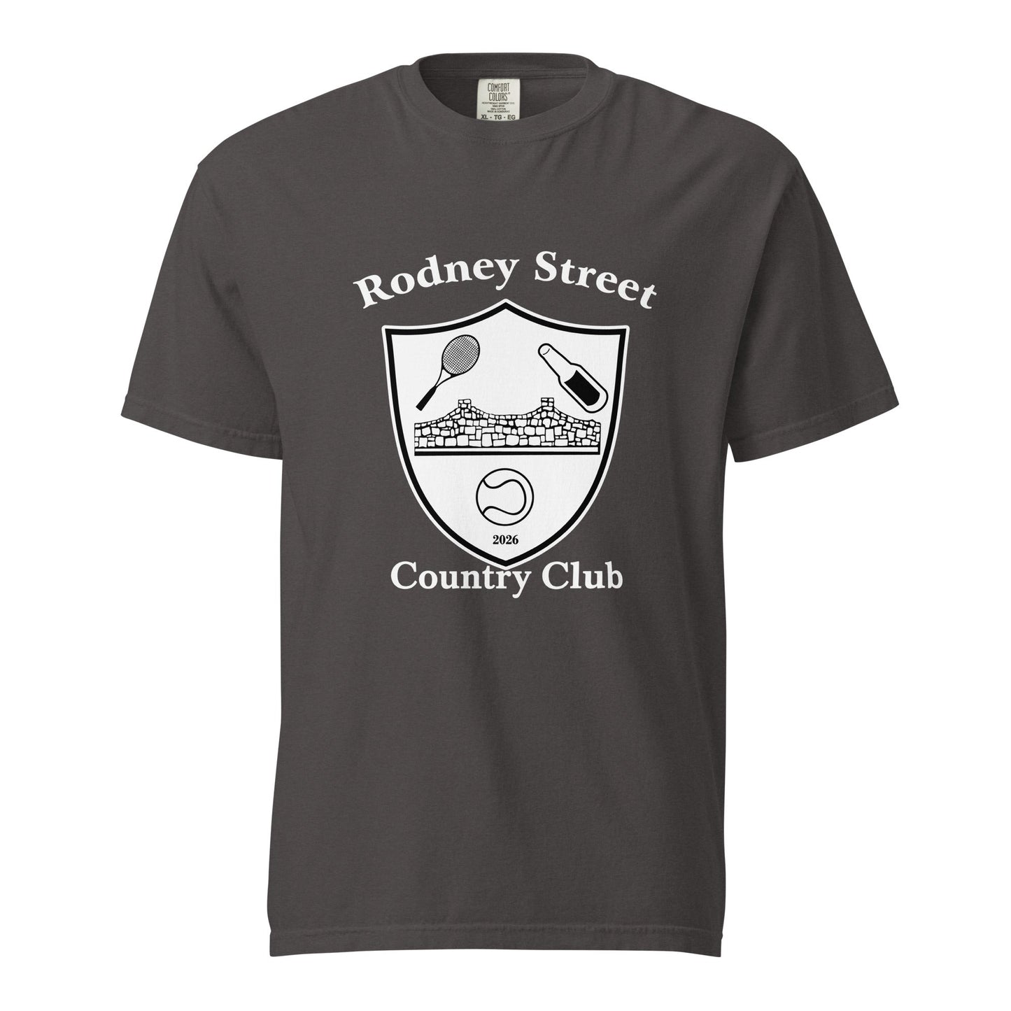 Signature | Comfort Colors T-Shirt | Rodney Street CC Tennis | Crest Logo
