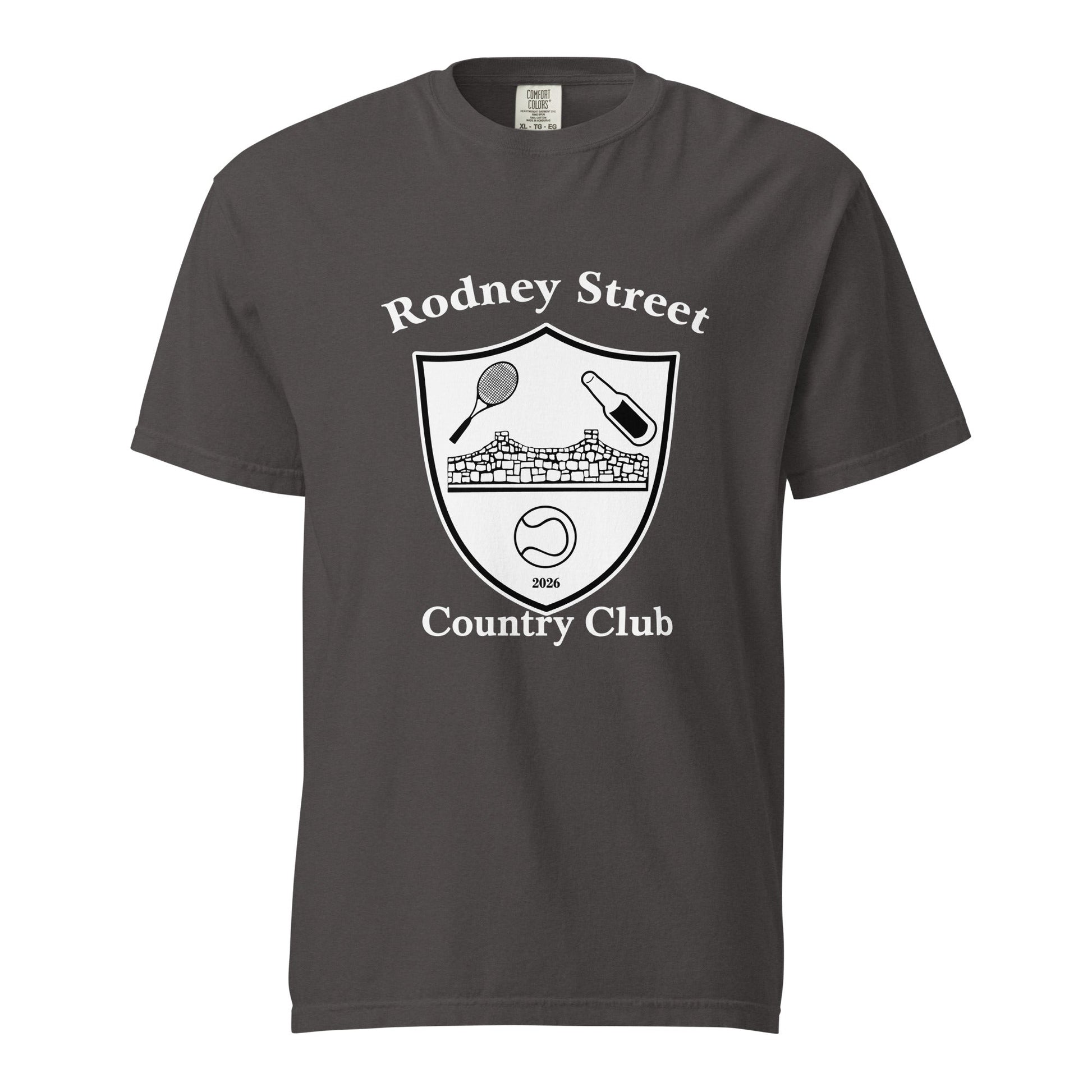 Signature | Comfort Colors T-Shirt | Rodney Street CC Tennis | Crest Logo