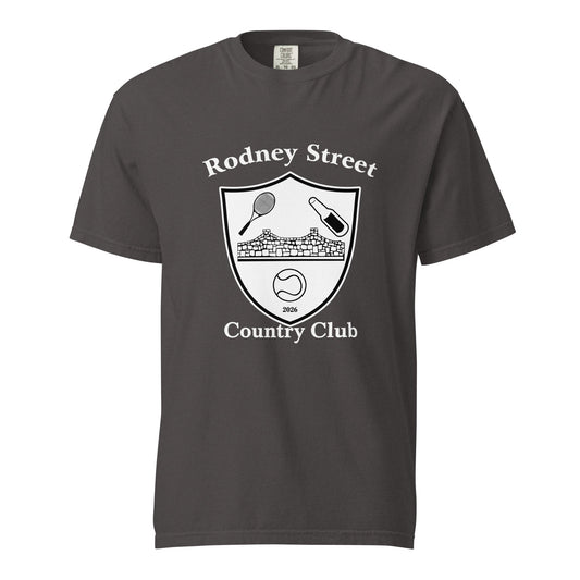 Signature | Comfort Colors T-Shirt | Rodney Street CC Tennis | Crest Logo