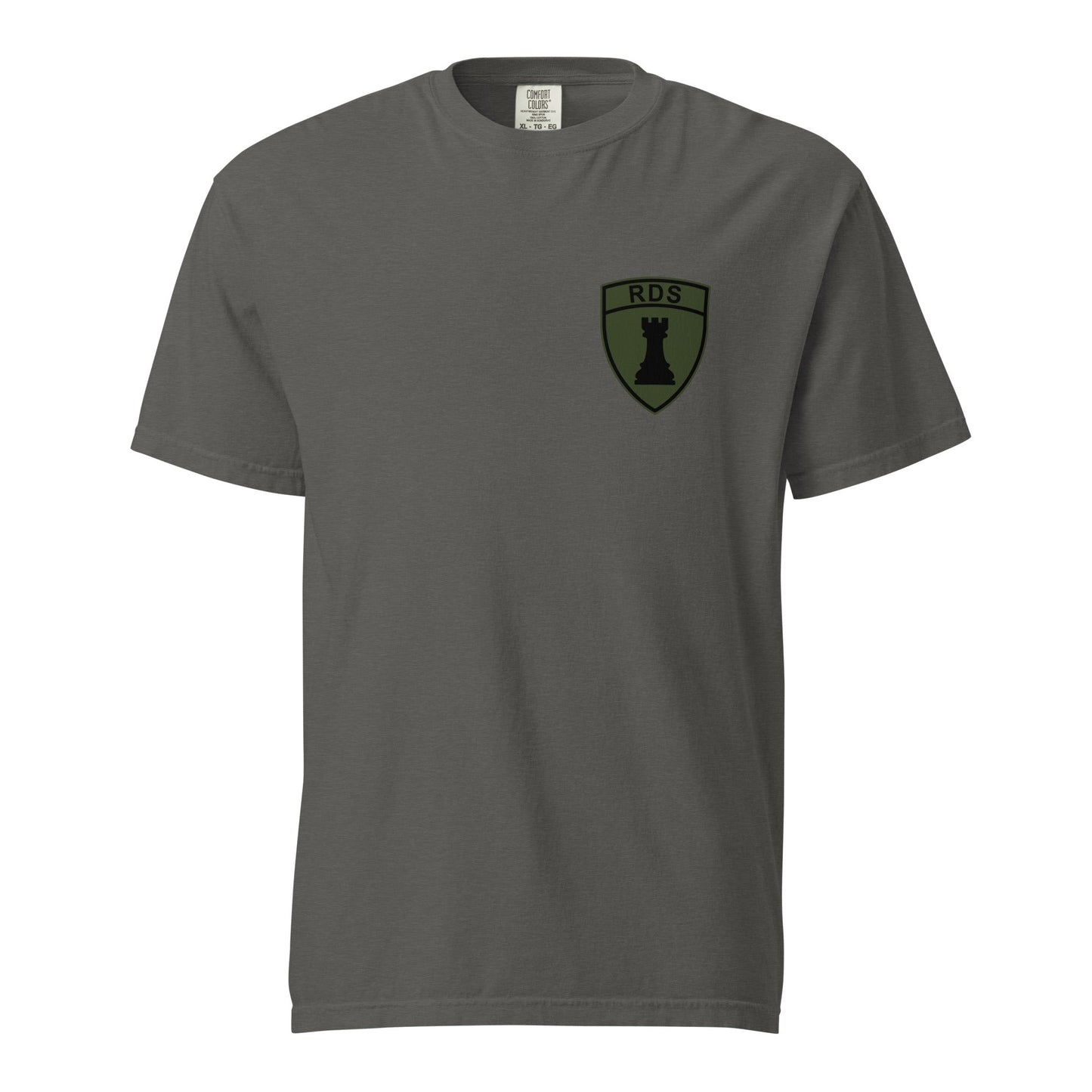 Signature | Comfort Colors T-Shirt | Rook Defense Solutions | Crest Logo