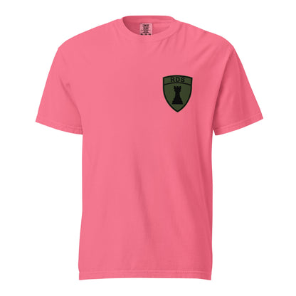 Signature | Comfort Colors T-Shirt | Rook Defense Solutions | Crest Logo