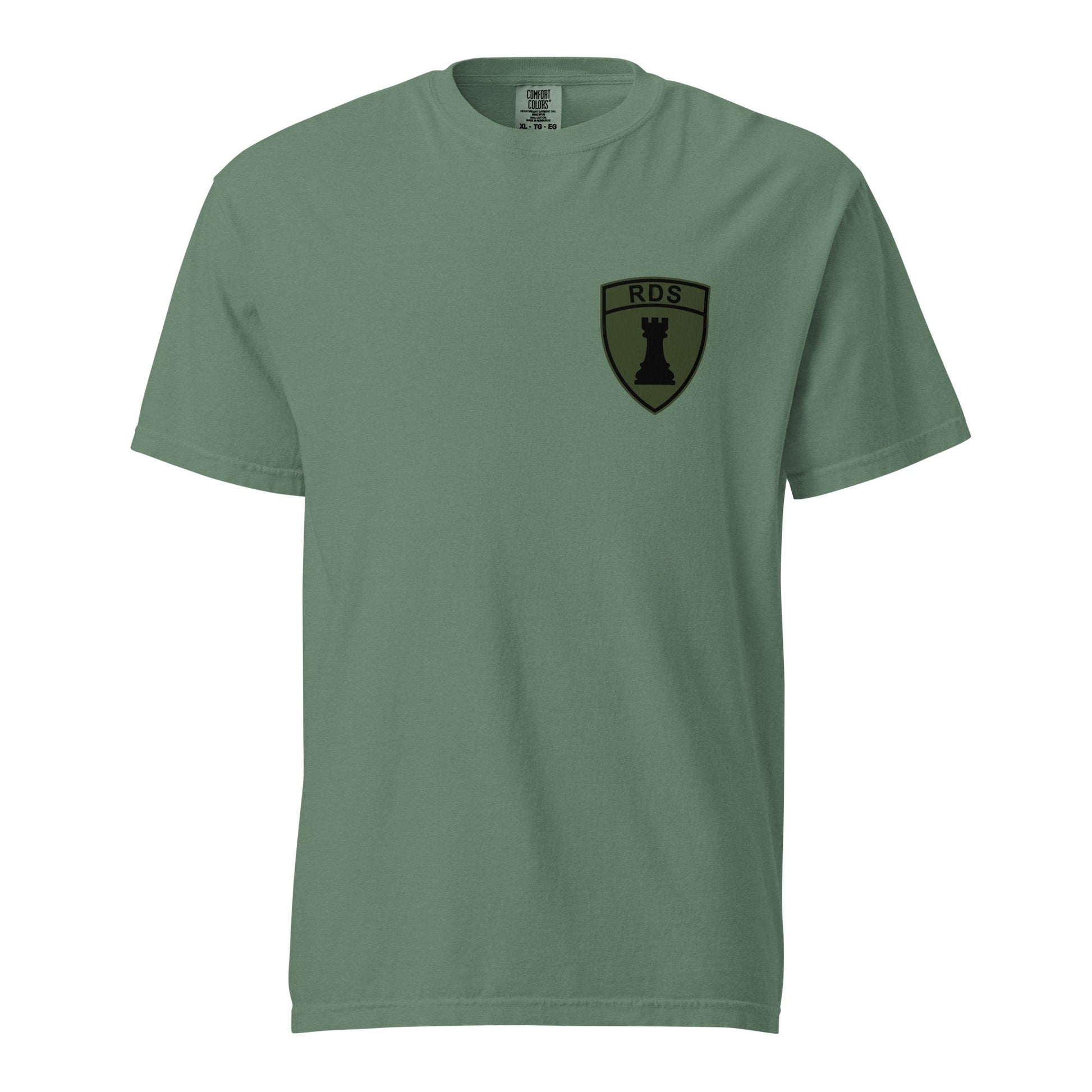 Signature | Comfort Colors T-Shirt | Rook Defense Solutions | Crest Logo