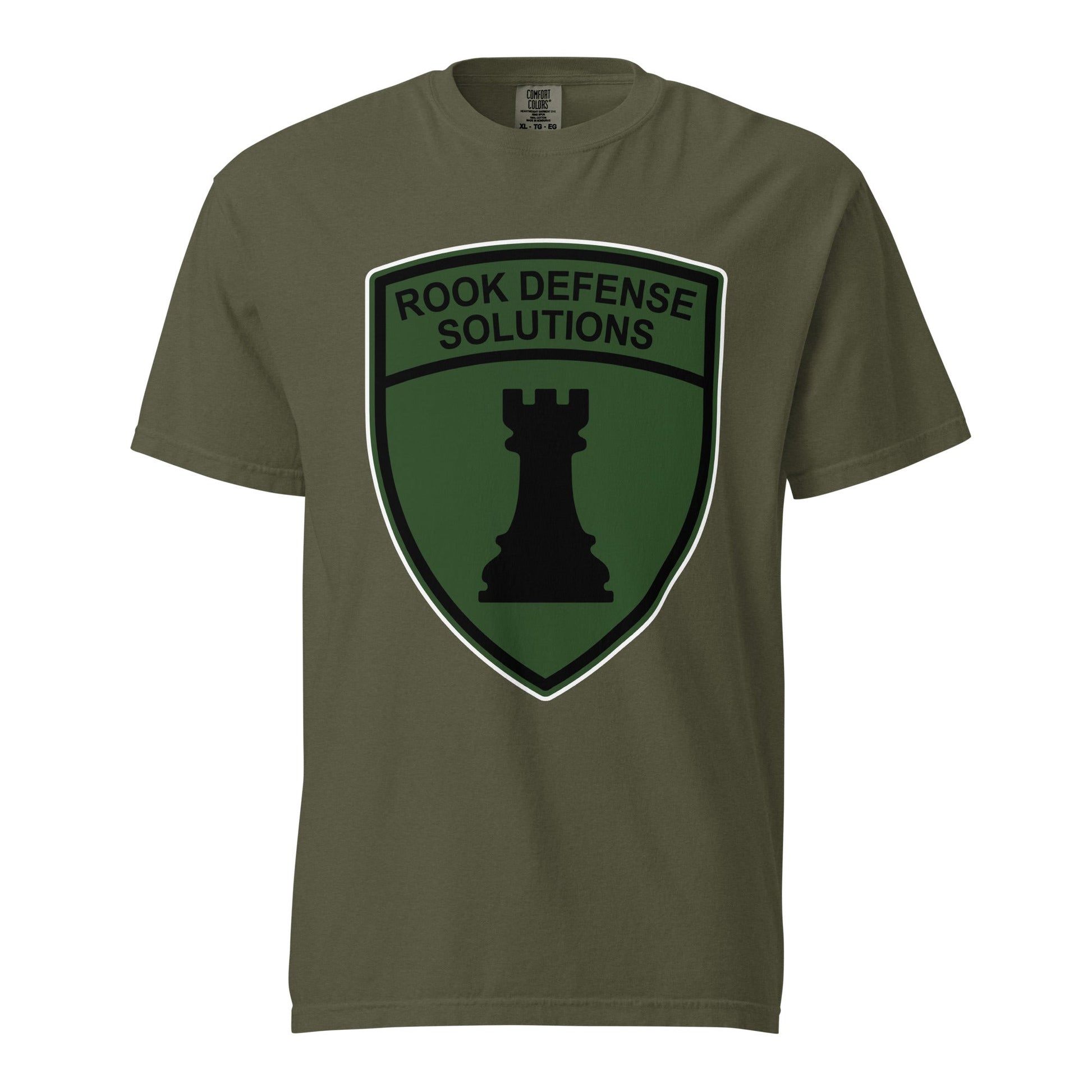 Signature | Comfort Colors T-Shirt | Rook Defense Solutions | Emblem Logo