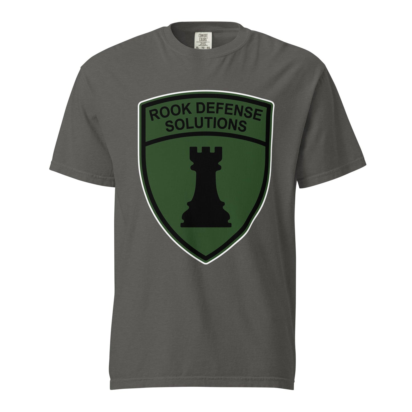 Signature | Comfort Colors T-Shirt | Rook Defense Solutions | Emblem Logo