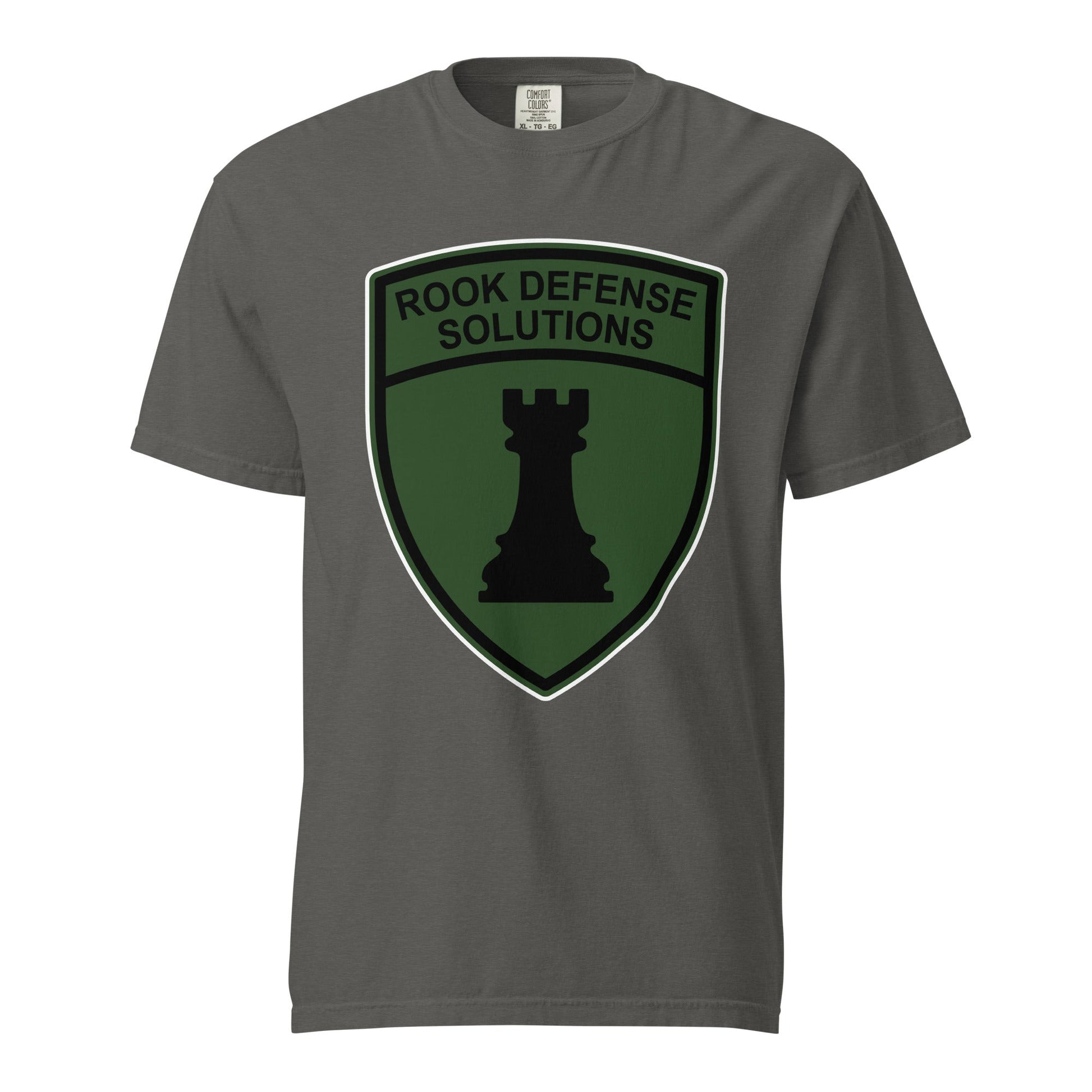 Signature | Comfort Colors T-Shirt | Rook Defense Solutions | Emblem Logo