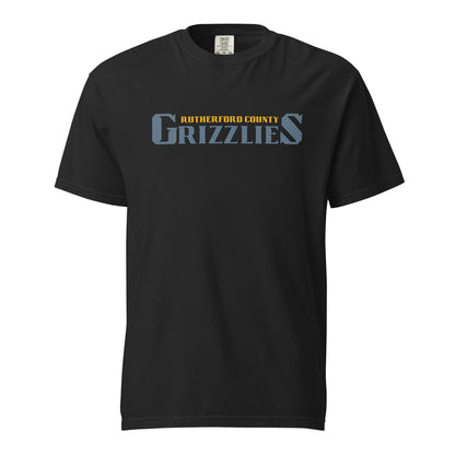 Signature | Comfort Colors T-Shirt | Rutherford County Grizzlies Football | Alt Script Logo