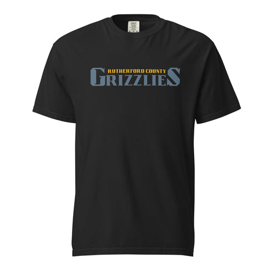 Signature | Comfort Colors T-Shirt | Rutherford County Grizzlies Football | Alt Script Logo