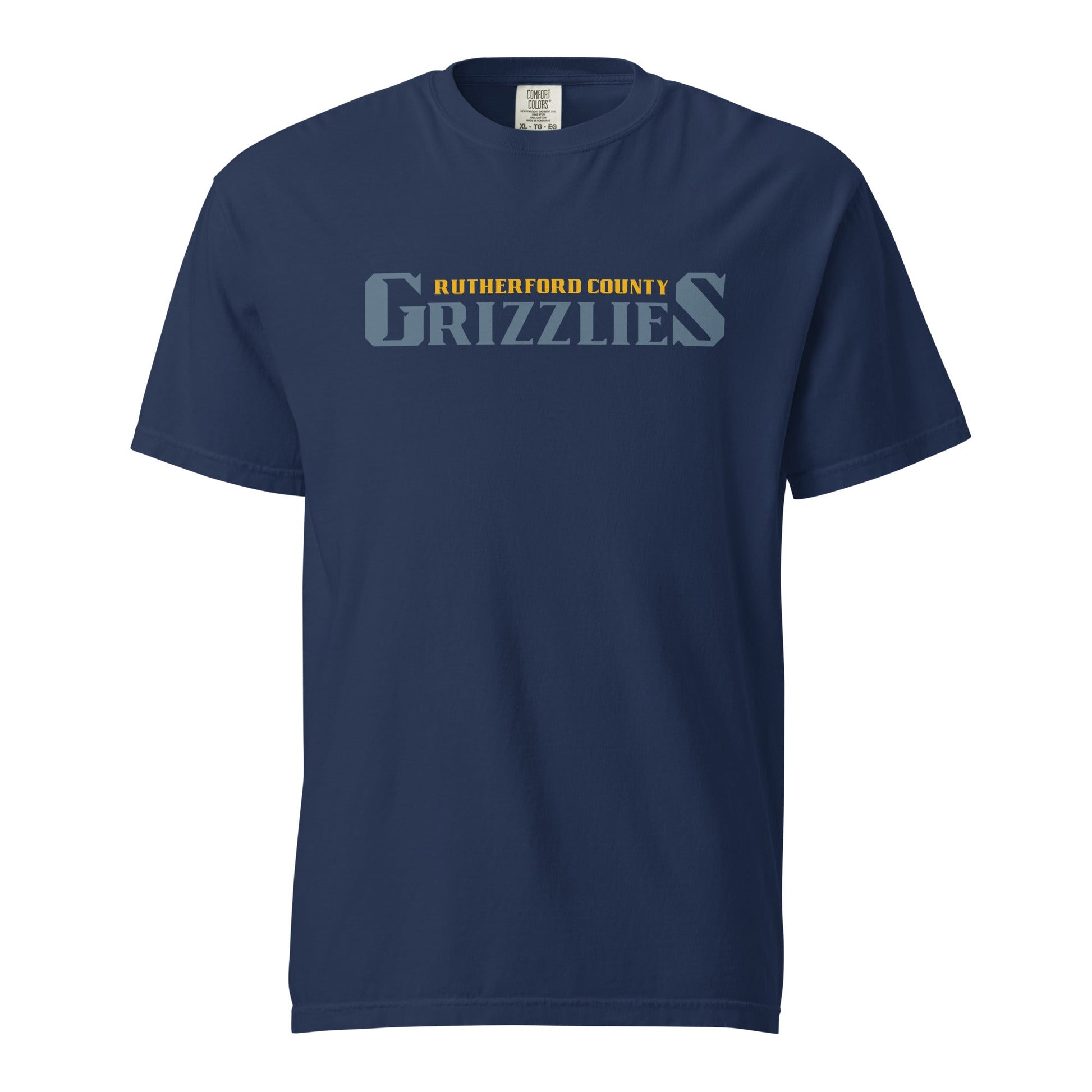 Signature | Comfort Colors T-Shirt | Rutherford County Grizzlies Football | Alt Script Logo
