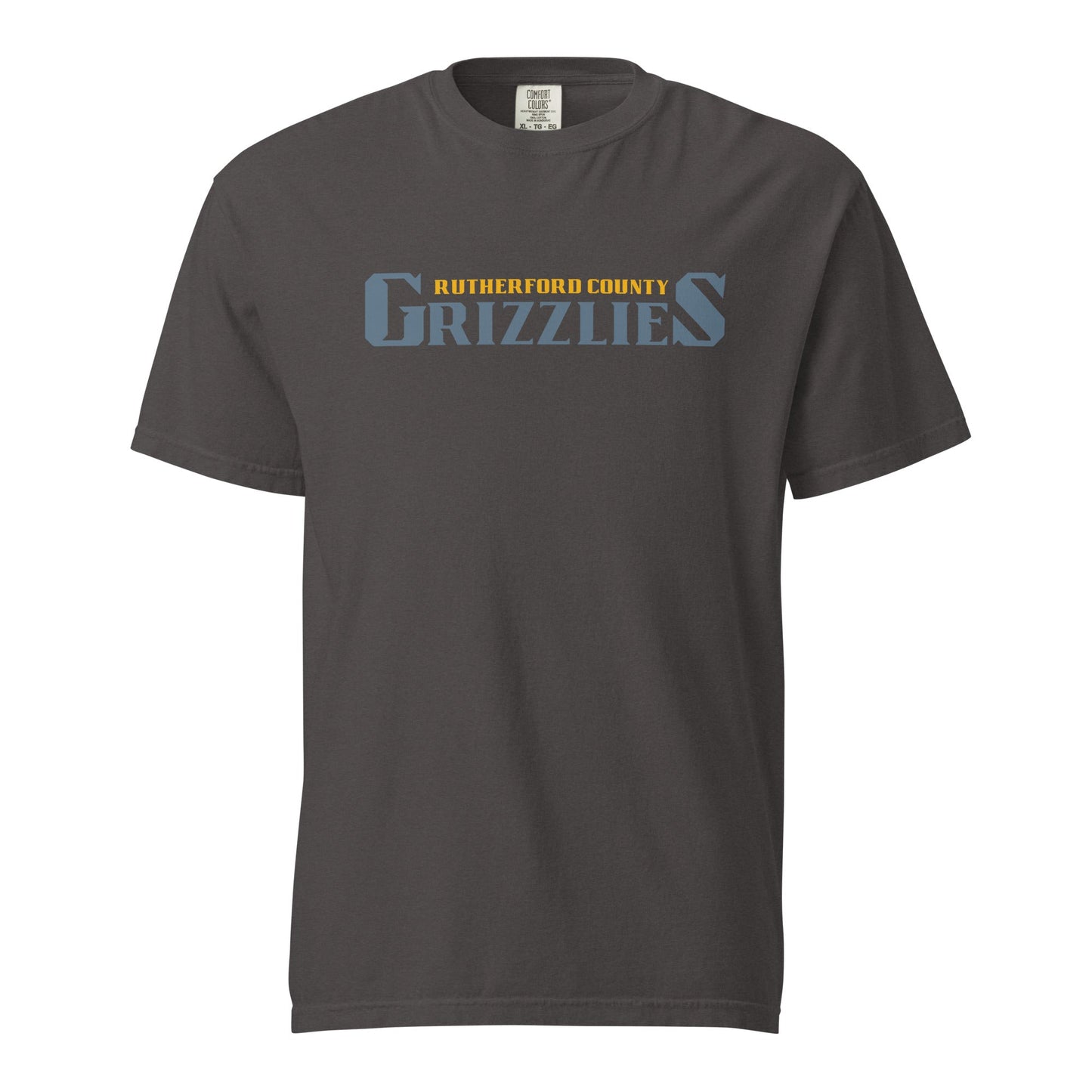 Signature | Comfort Colors T-Shirt | Rutherford County Grizzlies Football | Alt Script Logo