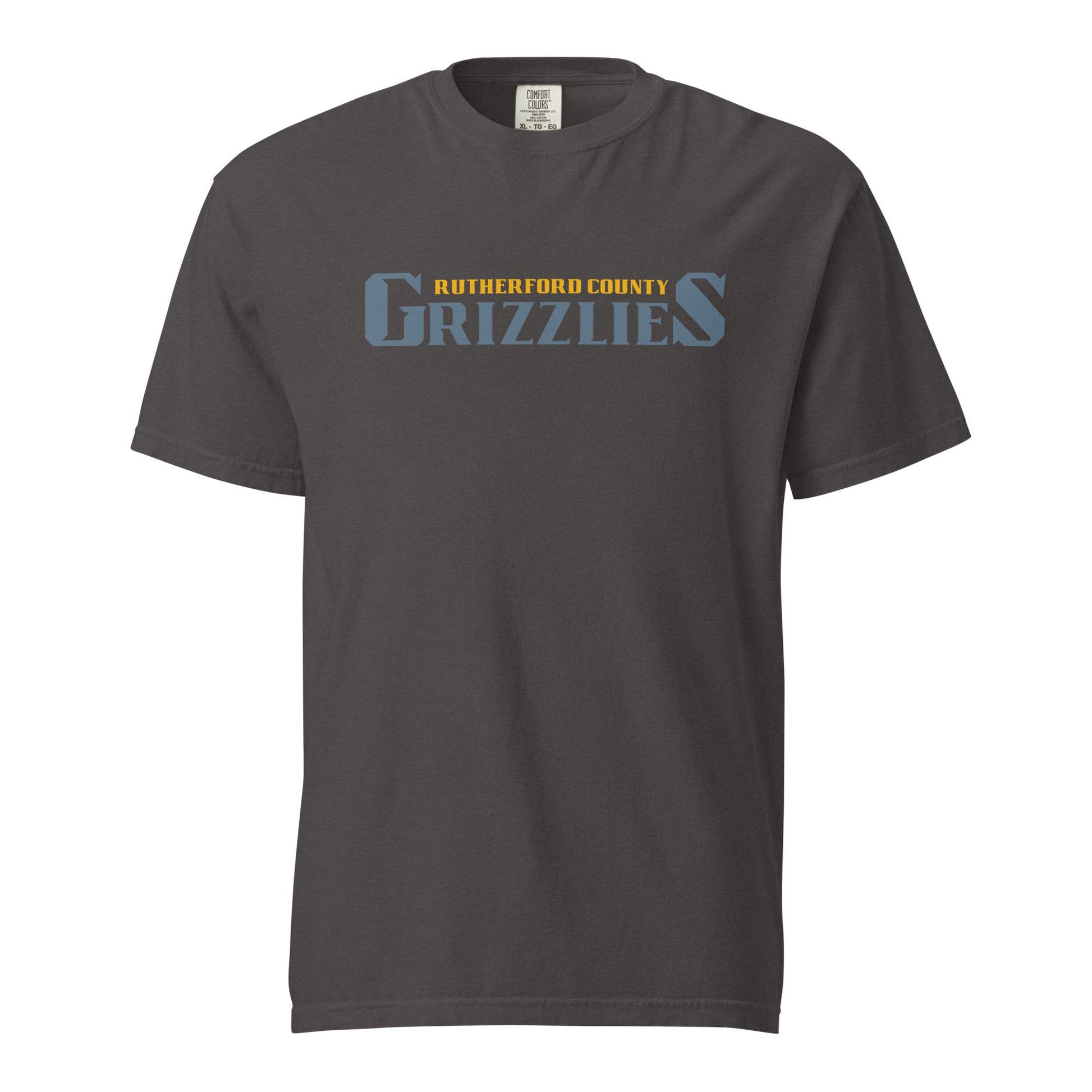 Signature | Comfort Colors T-Shirt | Rutherford County Grizzlies Football | Alt Script Logo