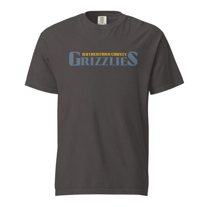 Signature | Comfort Colors T-Shirt | Rutherford County Grizzlies Football | Alt Script Logo