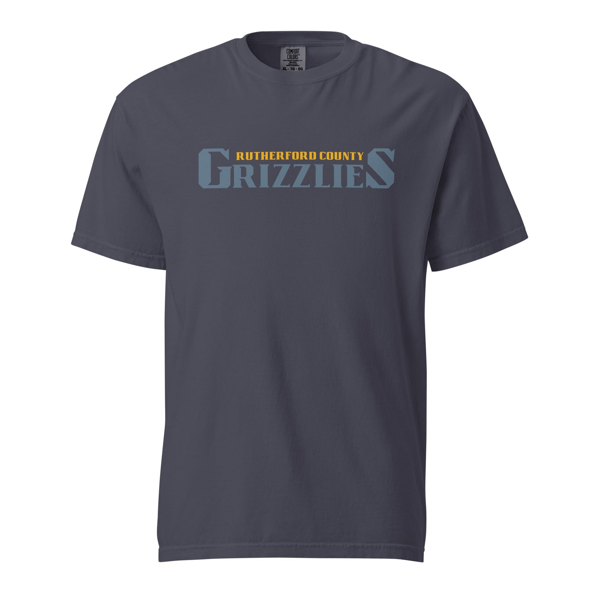 Signature | Comfort Colors T-Shirt | Rutherford County Grizzlies Football | Alt Script Logo
