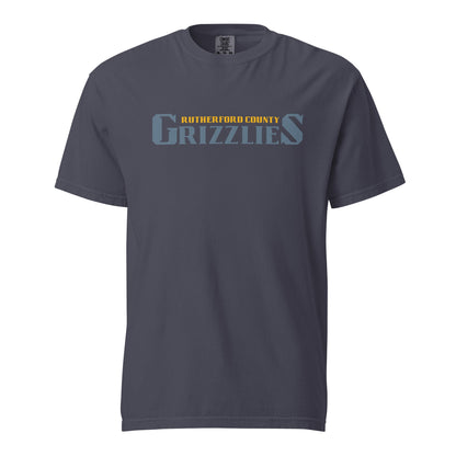 Signature | Comfort Colors T-Shirt | Rutherford County Grizzlies Football | Alt Script Logo