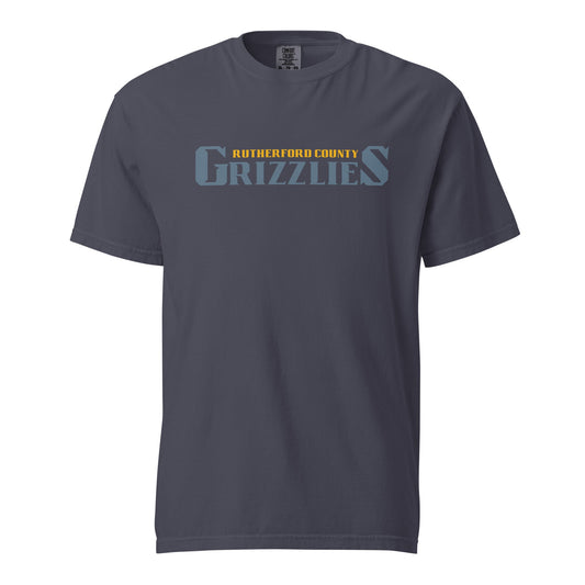 Signature | Comfort Colors T-Shirt | Rutherford County Grizzlies Football | Alt Script Logo