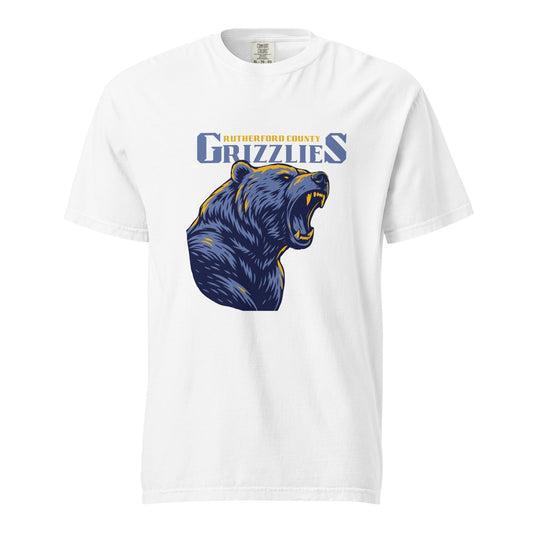 Signature | Comfort Colors T-Shirt | Rutherford County Grizzlies Football | Big Grizzlies Logo