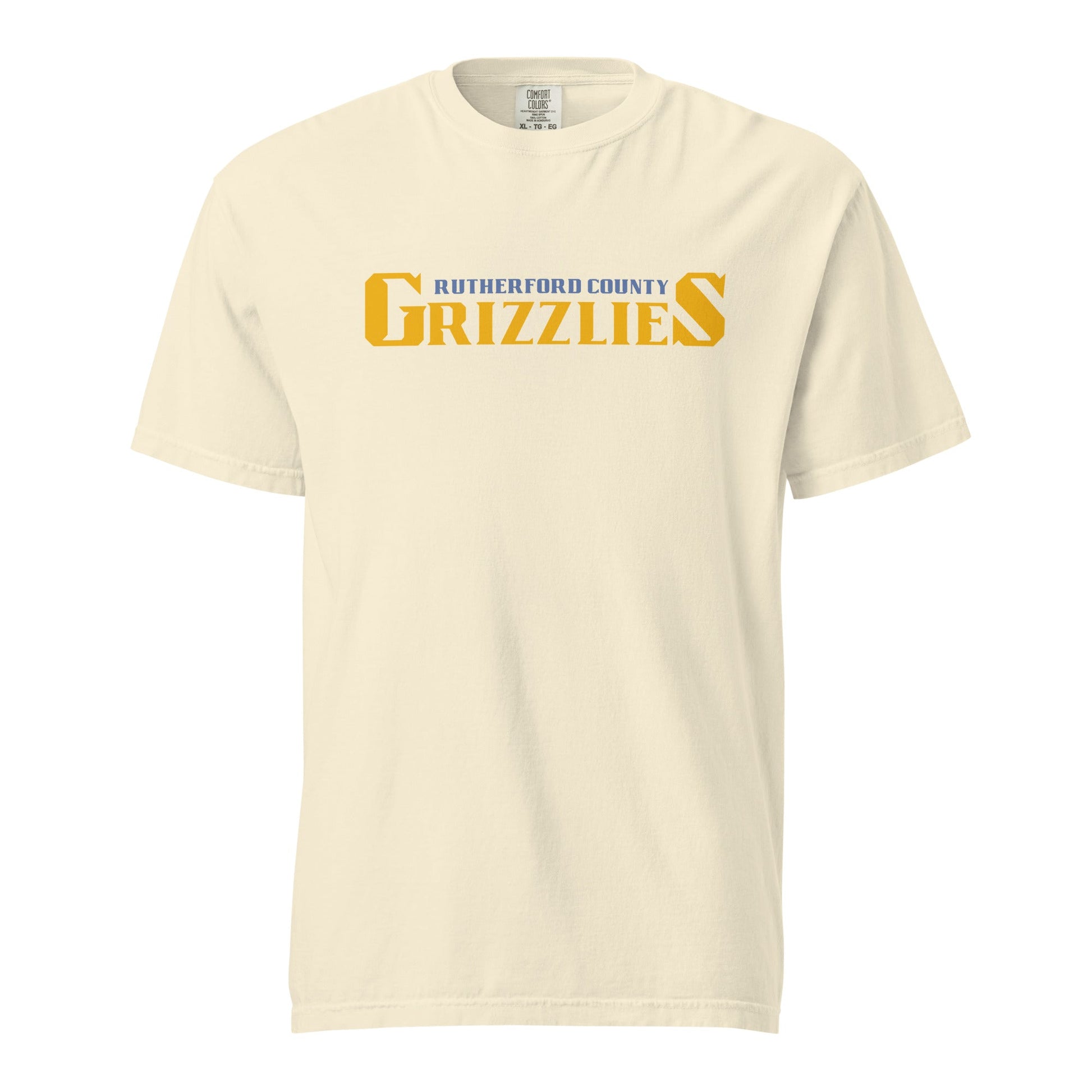 Signature | Comfort Colors T-Shirt | Rutherford County Grizzlies Football | Script Logo