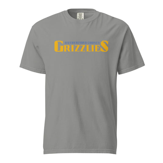 Signature | Comfort Colors T-Shirt | Rutherford County Grizzlies Football | Script Logo