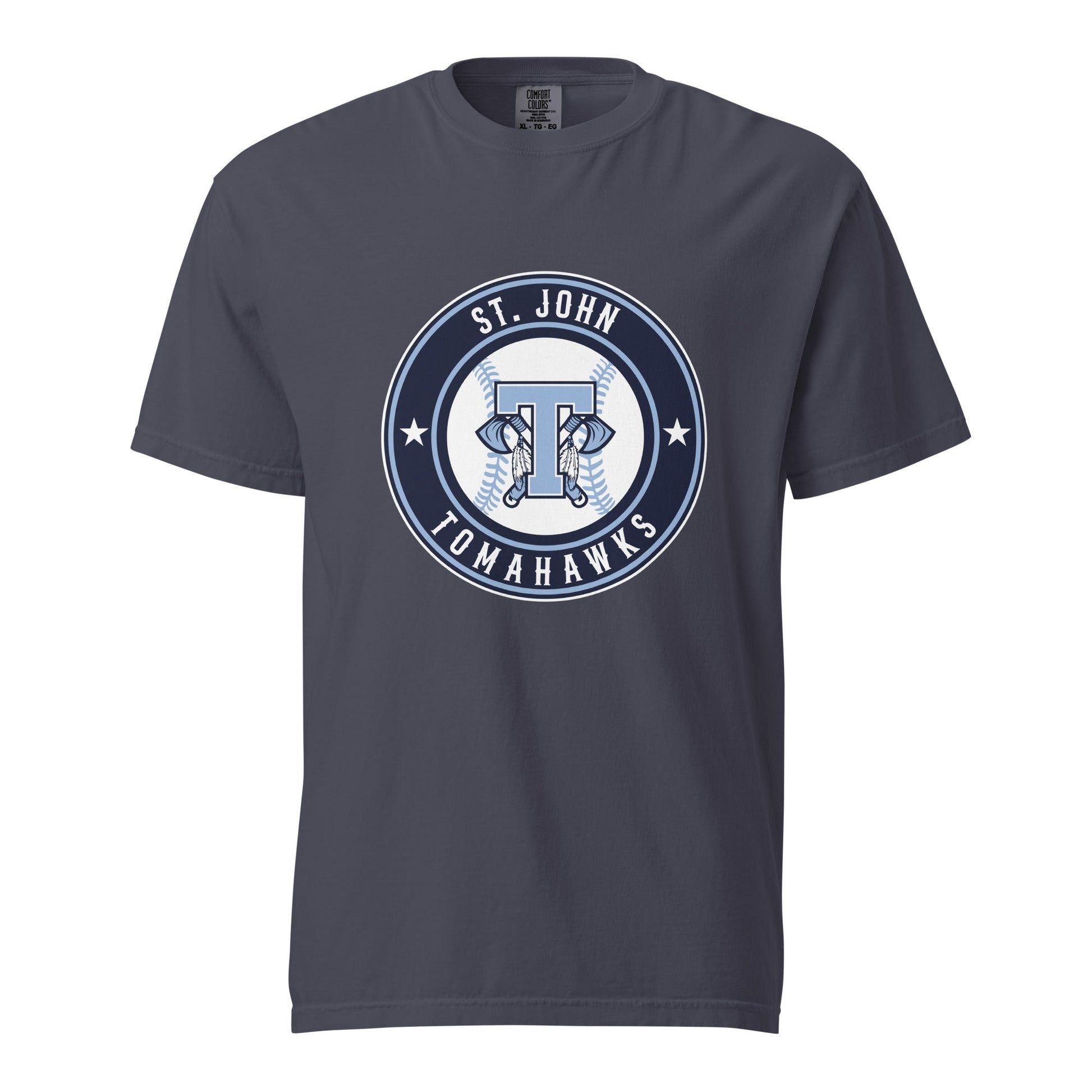 Signature | Comfort Colors T-Shirt | Saint John Tomahawks | Badge Logo