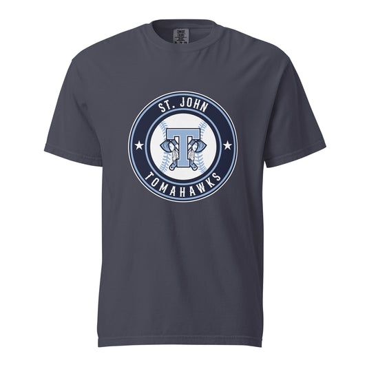 Signature | Comfort Colors T-Shirt | Saint John Tomahawks | Badge Logo