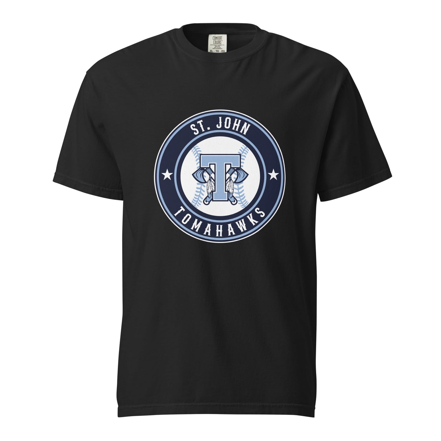 Signature | Comfort Colors T-Shirt | Saint John Tomahawks | Badge Logo