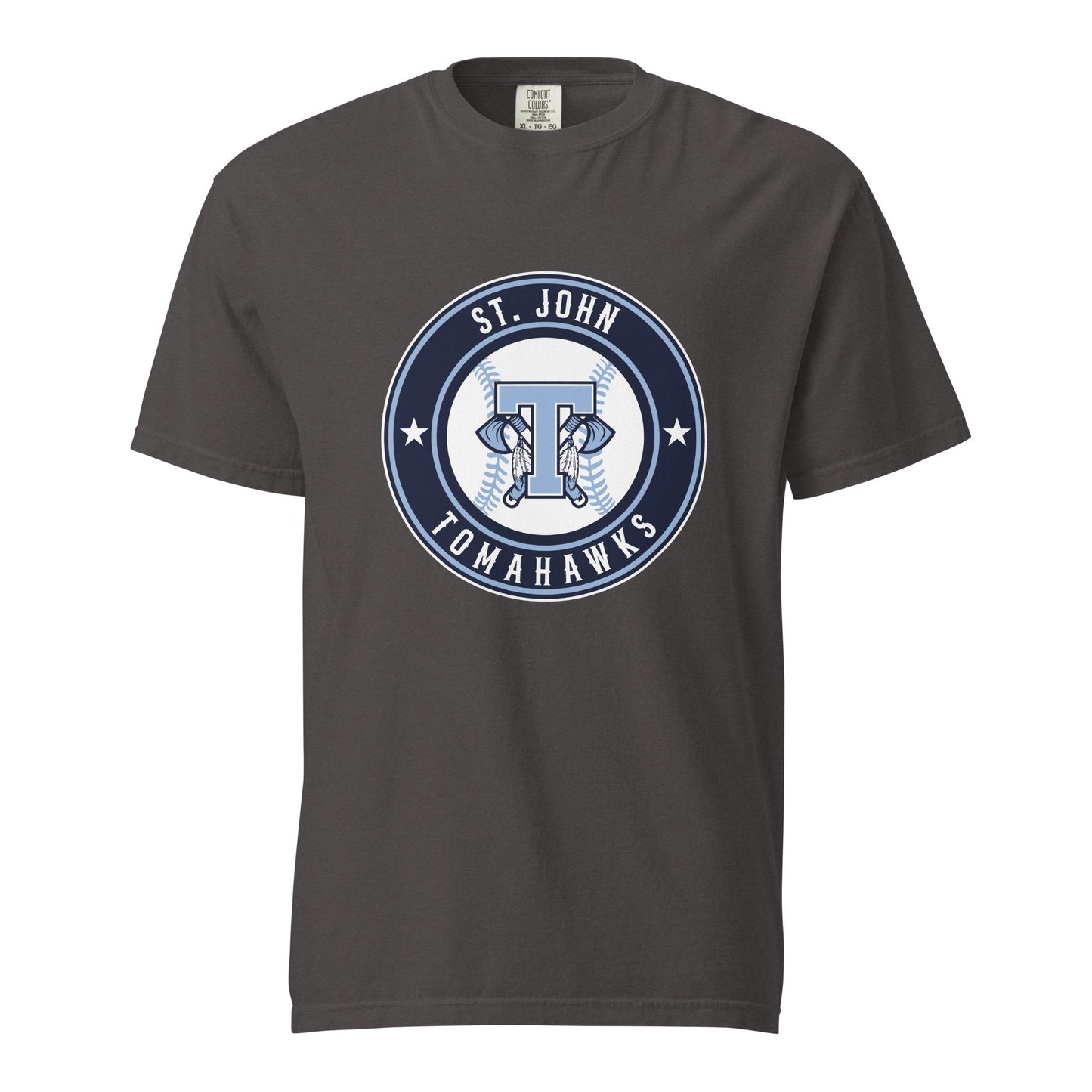 Signature | Comfort Colors T-Shirt | Saint John Tomahawks | Badge Logo
