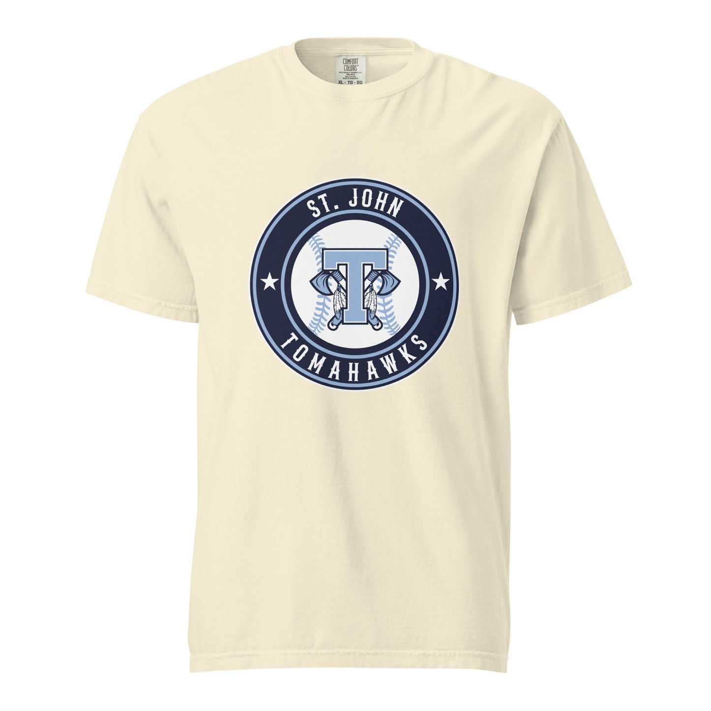 Signature | Comfort Colors T-Shirt | Saint John Tomahawks | Badge Logo