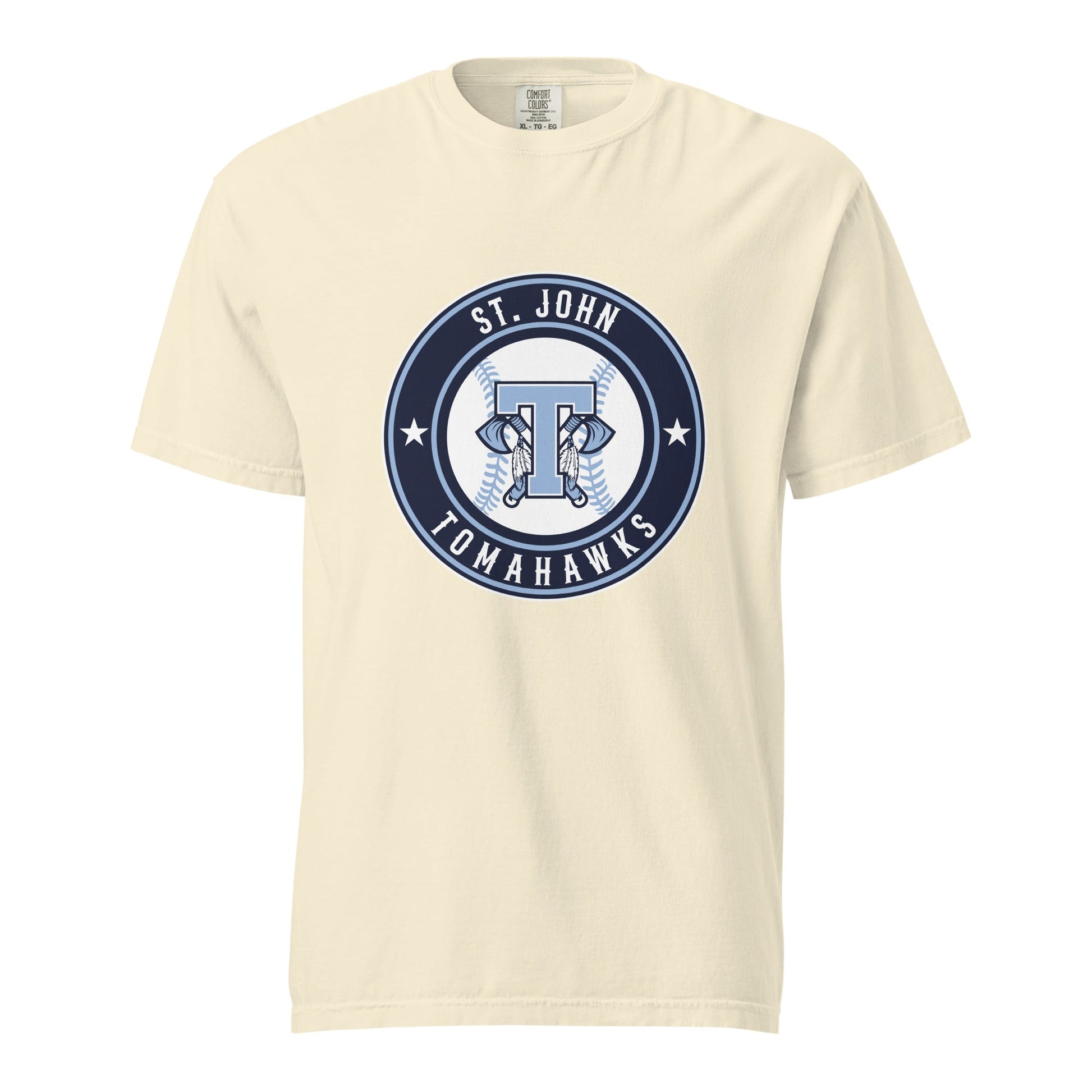 Signature | Comfort Colors T-Shirt | Saint John Tomahawks | Badge Logo