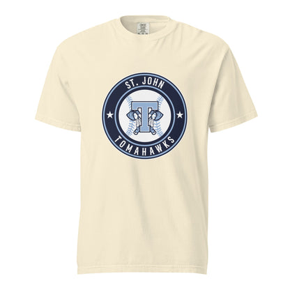 Signature | Comfort Colors T-Shirt | Saint John Tomahawks | Badge Logo