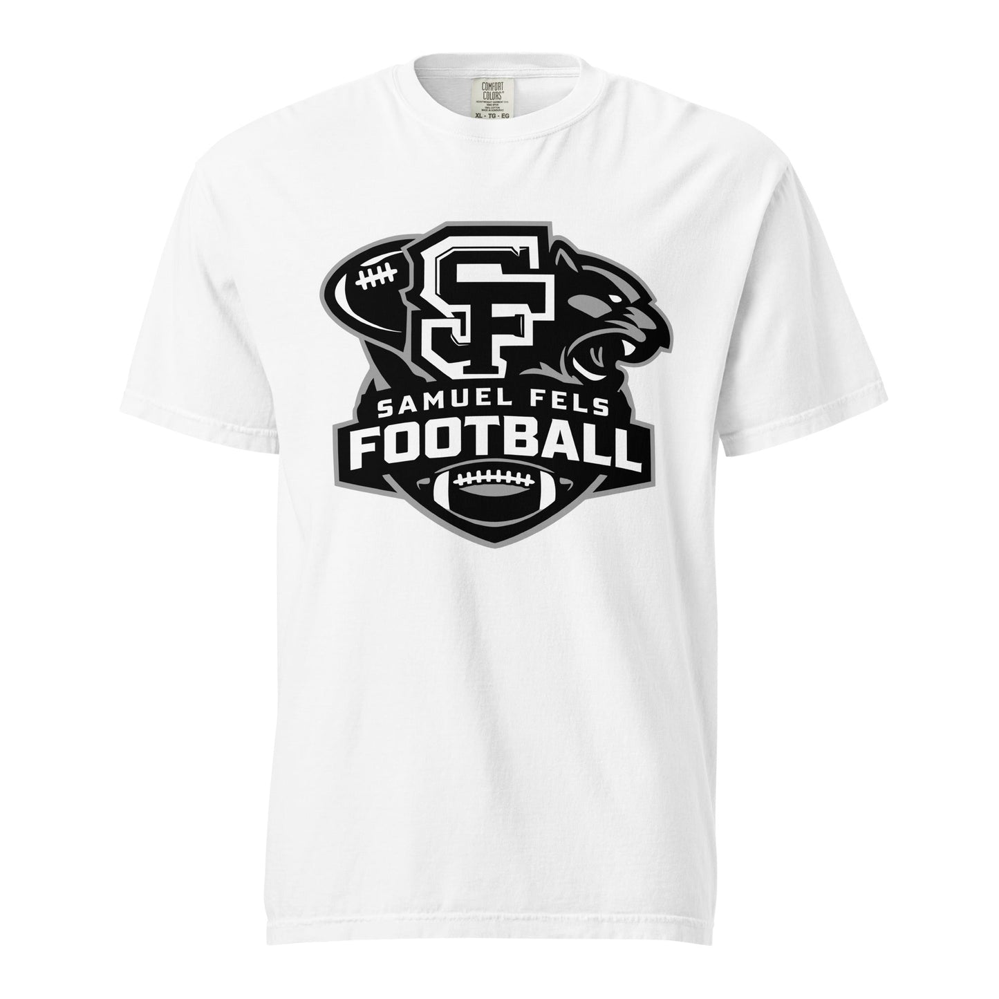 Signature | Comfort Colors T-Shirt | Samuel Fels Football | Crest Logo