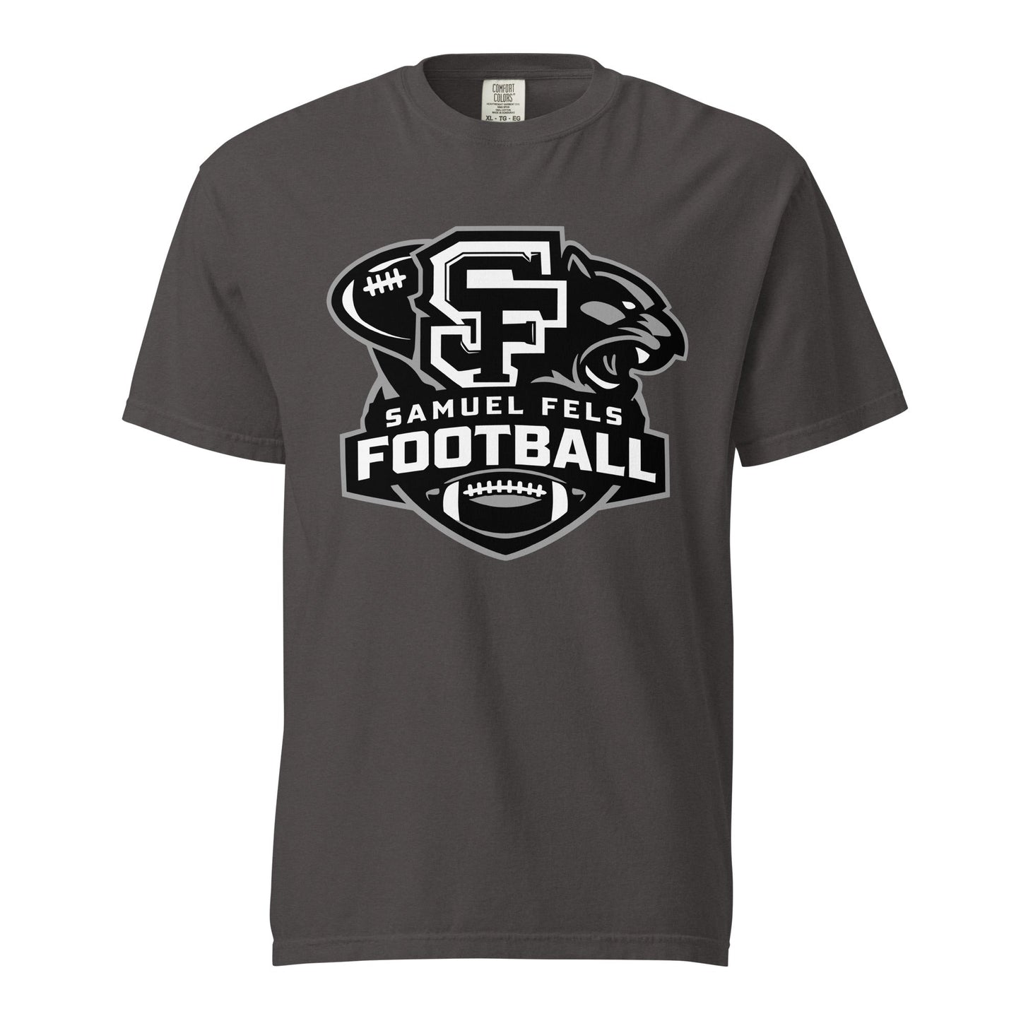 Signature | Comfort Colors T-Shirt | Samuel Fels Football | Crest Logo