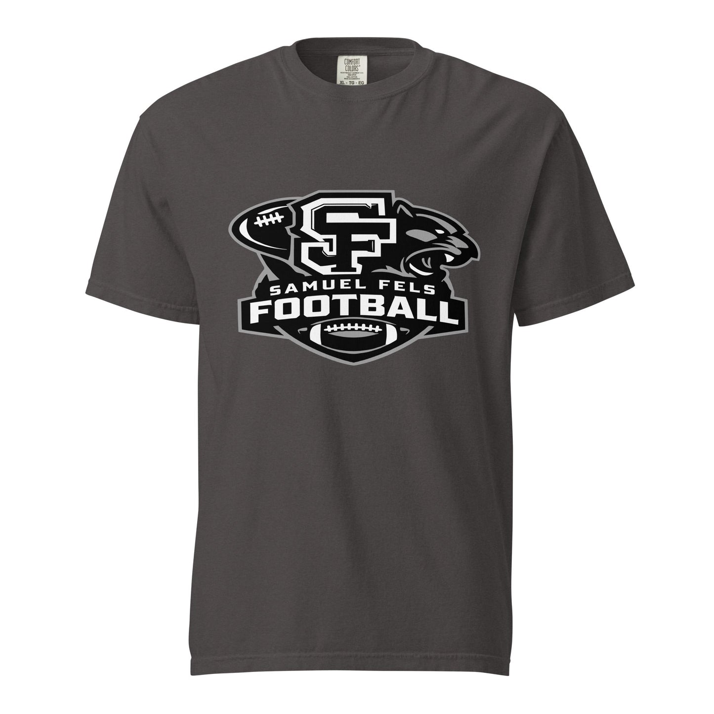 Signature | Comfort Colors T-Shirt | Samuel Fels Football | Crest Logo