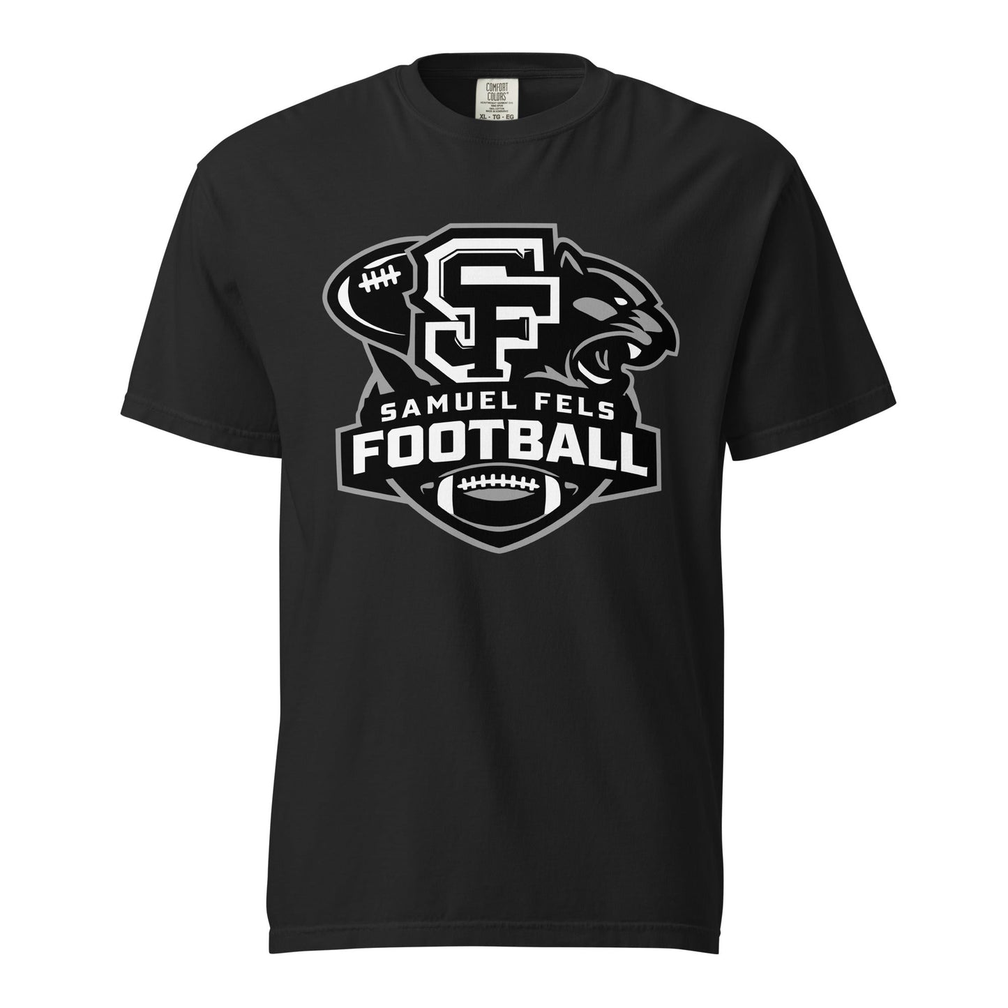 Signature | Comfort Colors T-Shirt | Samuel Fels Football | Crest Logo