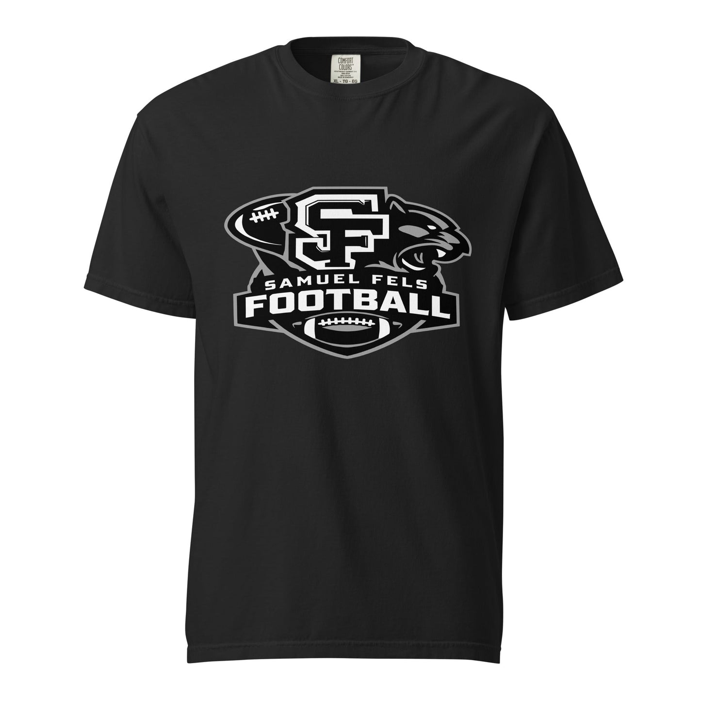 Signature | Comfort Colors T-Shirt | Samuel Fels Football | Crest Logo