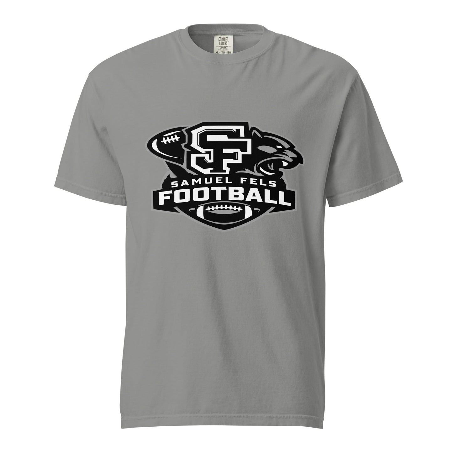 Signature | Comfort Colors T-Shirt | Samuel Fels Football | Crest Logo