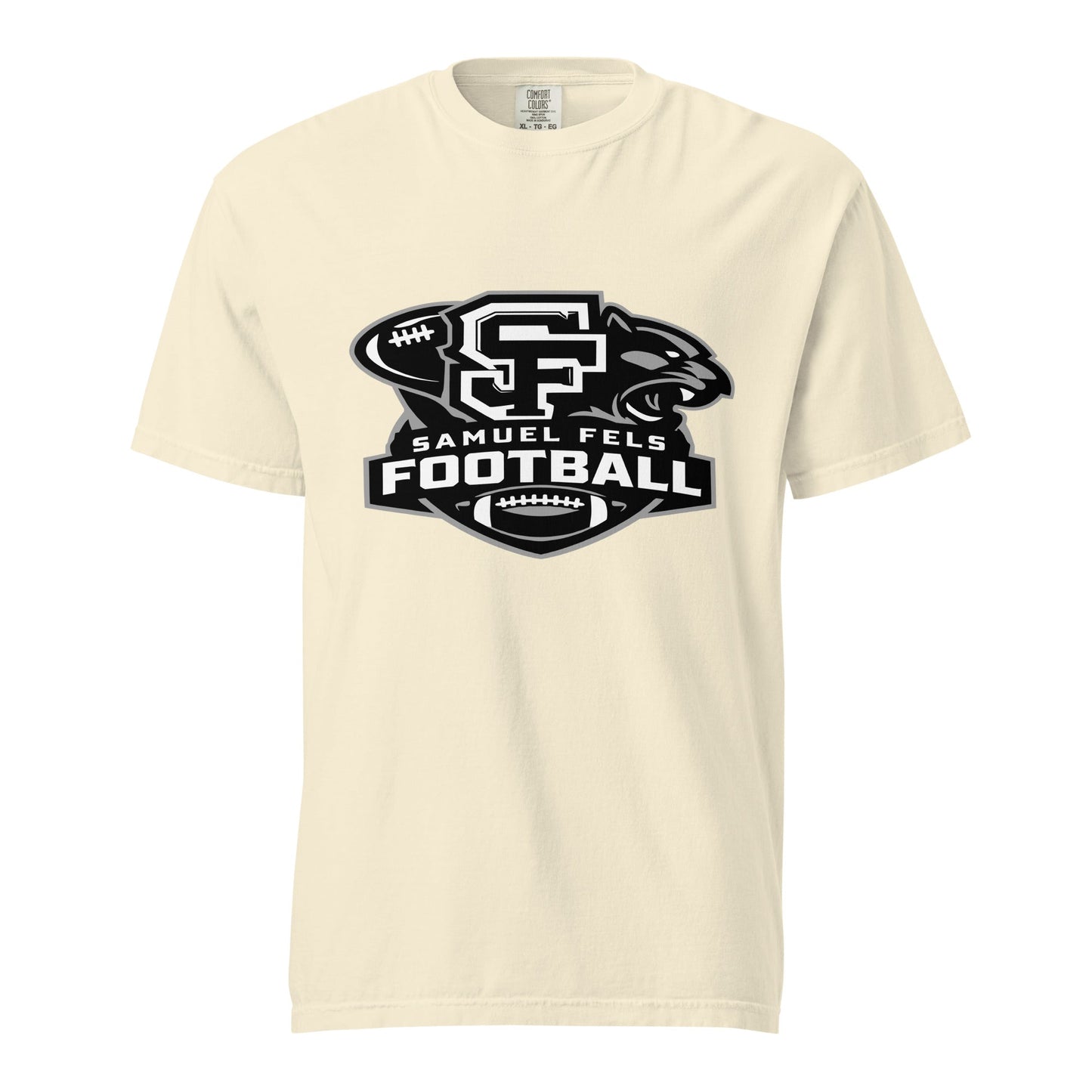 Signature | Comfort Colors T-Shirt | Samuel Fels Football | Crest Logo
