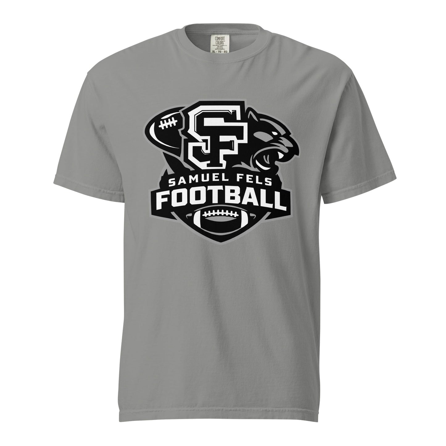 Signature | Comfort Colors T-Shirt | Samuel Fels Football | Crest Logo
