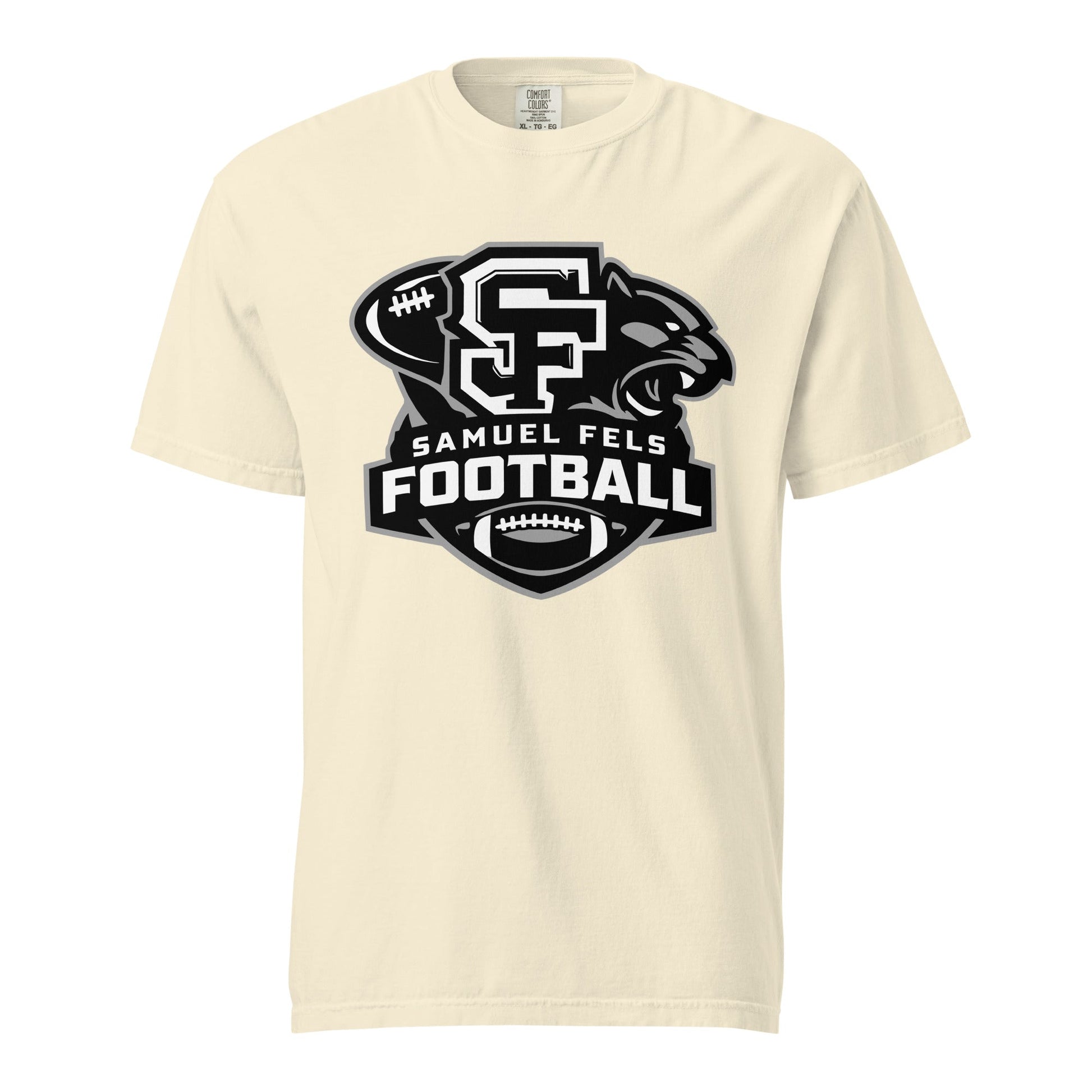 Signature | Comfort Colors T-Shirt | Samuel Fels Football | Crest Logo