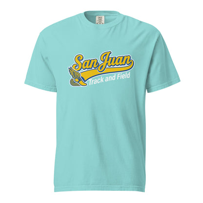 Signature | Comfort Colors T-Shirt | San Juan Track and Field | Script Logo