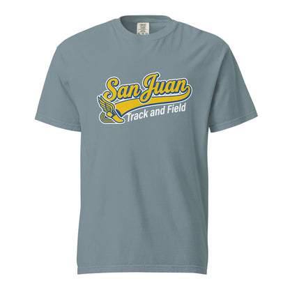 Signature | Comfort Colors T-Shirt | San Juan Track and Field | Script Logo
