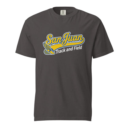 Signature | Comfort Colors T-Shirt | San Juan Track and Field | Script Logo