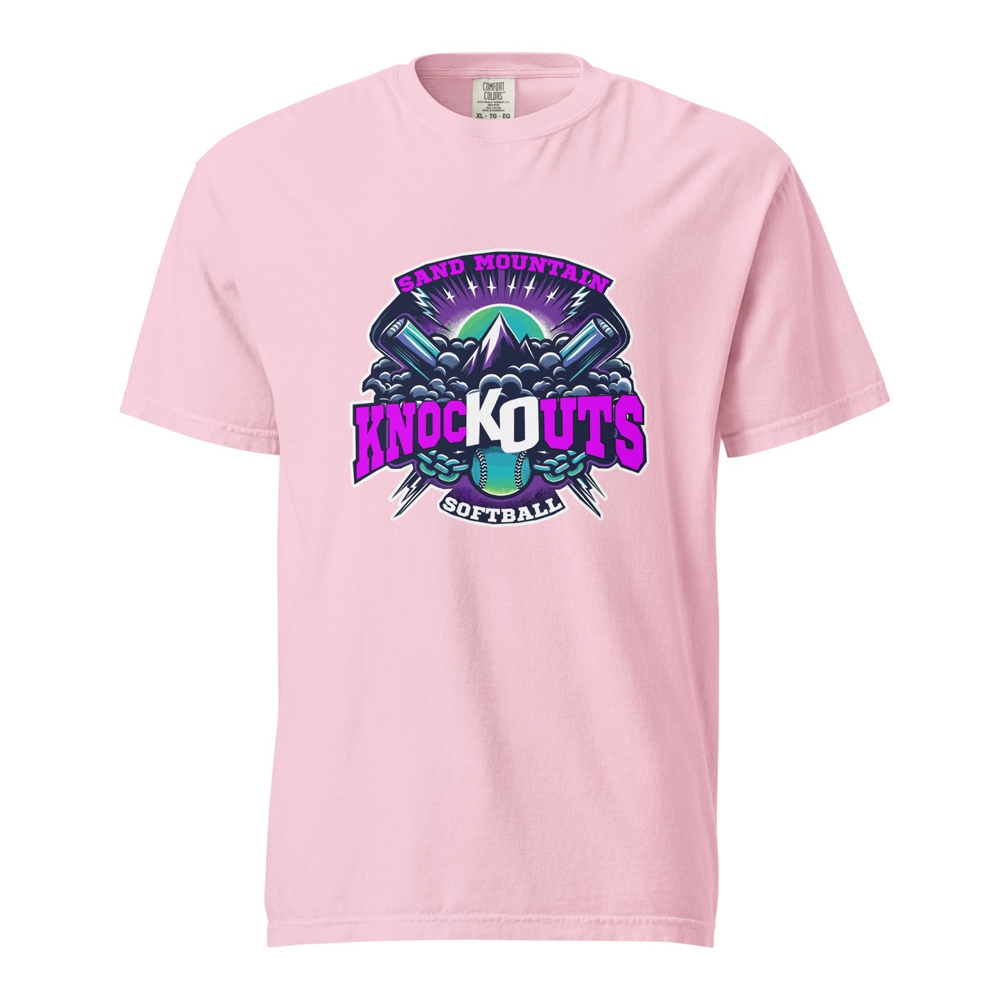 Signature | Comfort Colors T-Shirt | Sand Mountain Knockouts | Ball & Bat Logo