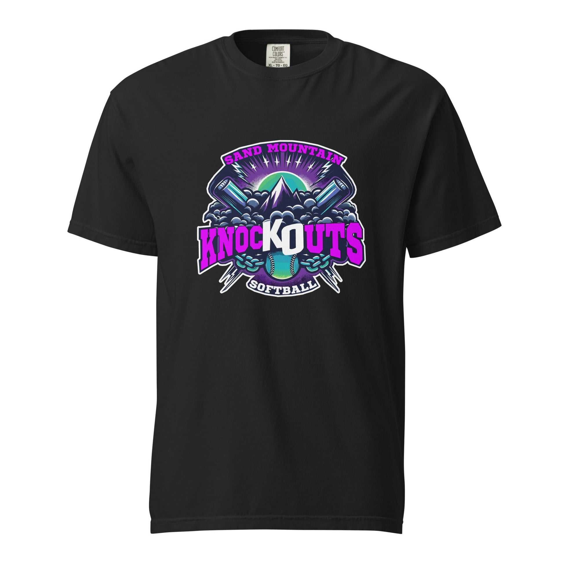 Signature | Comfort Colors T-Shirt | Sand Mountain Knockouts | Ball & Bat Logo