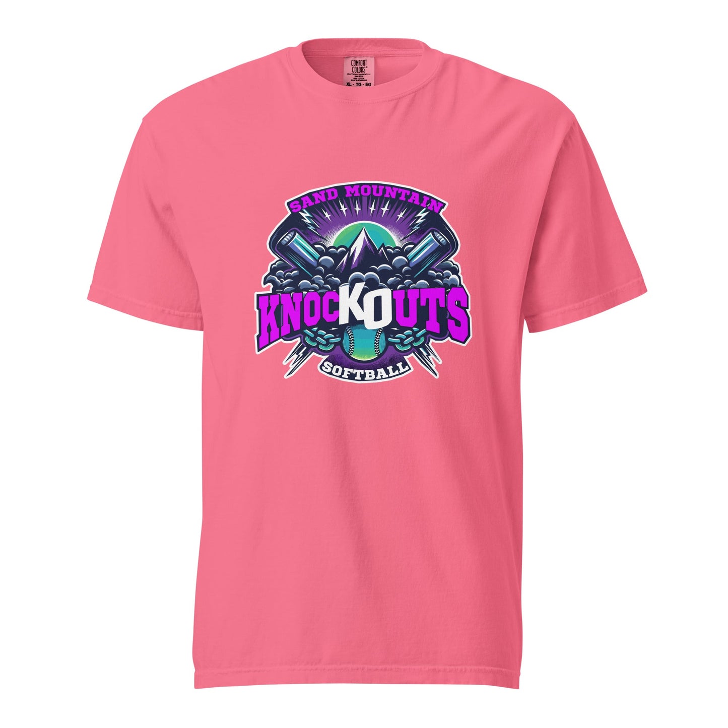 Signature | Comfort Colors T-Shirt | Sand Mountain Knockouts | Ball & Bat Logo