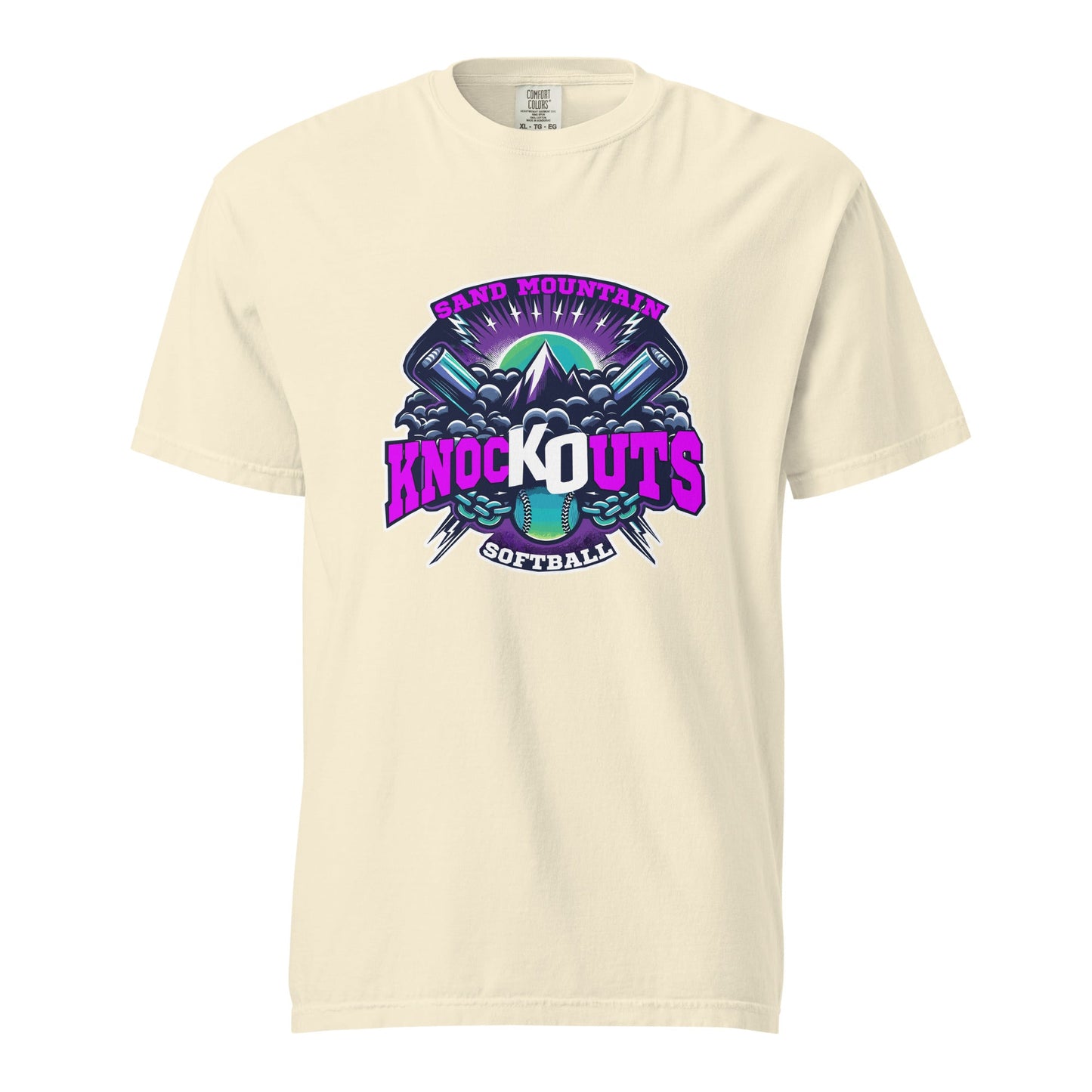 Signature | Comfort Colors T-Shirt | Sand Mountain Knockouts | Ball & Bat Logo