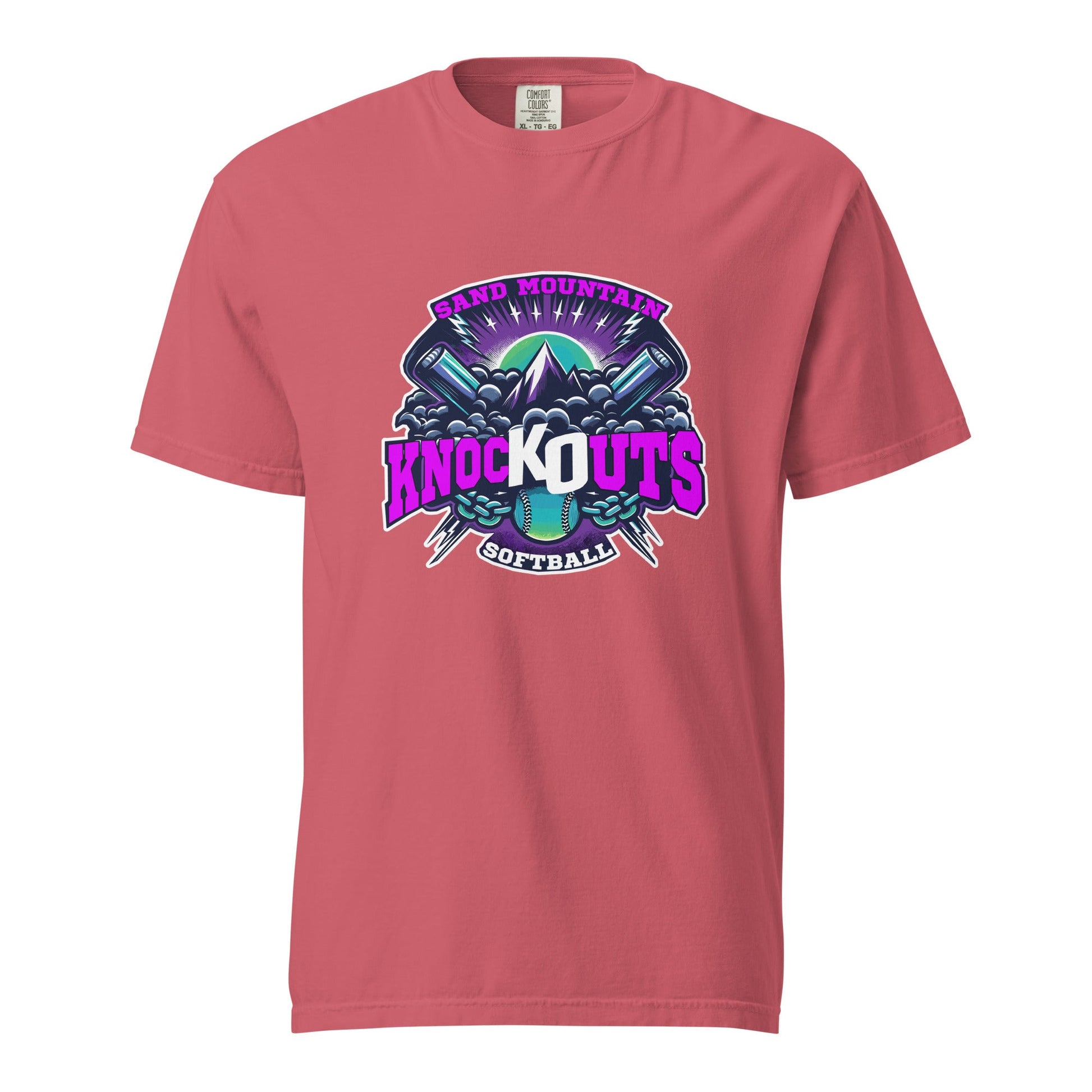 Signature | Comfort Colors T-Shirt | Sand Mountain Knockouts | Ball & Bat Logo