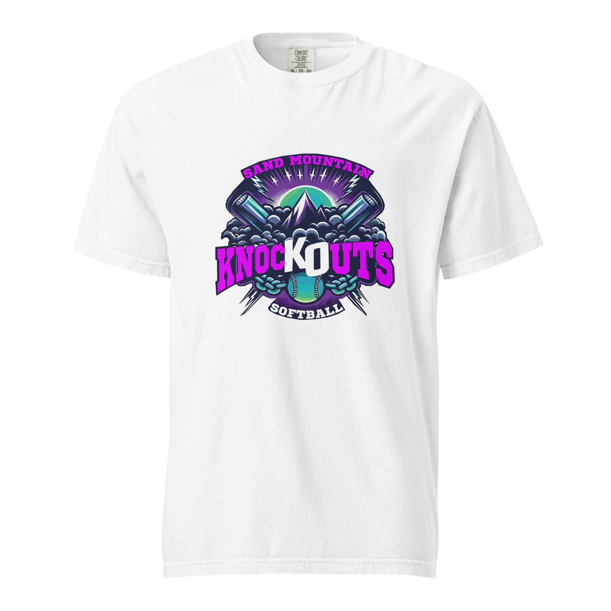 Signature | Comfort Colors T-Shirt | Sand Mountain Knockouts | Ball & Bat Logo