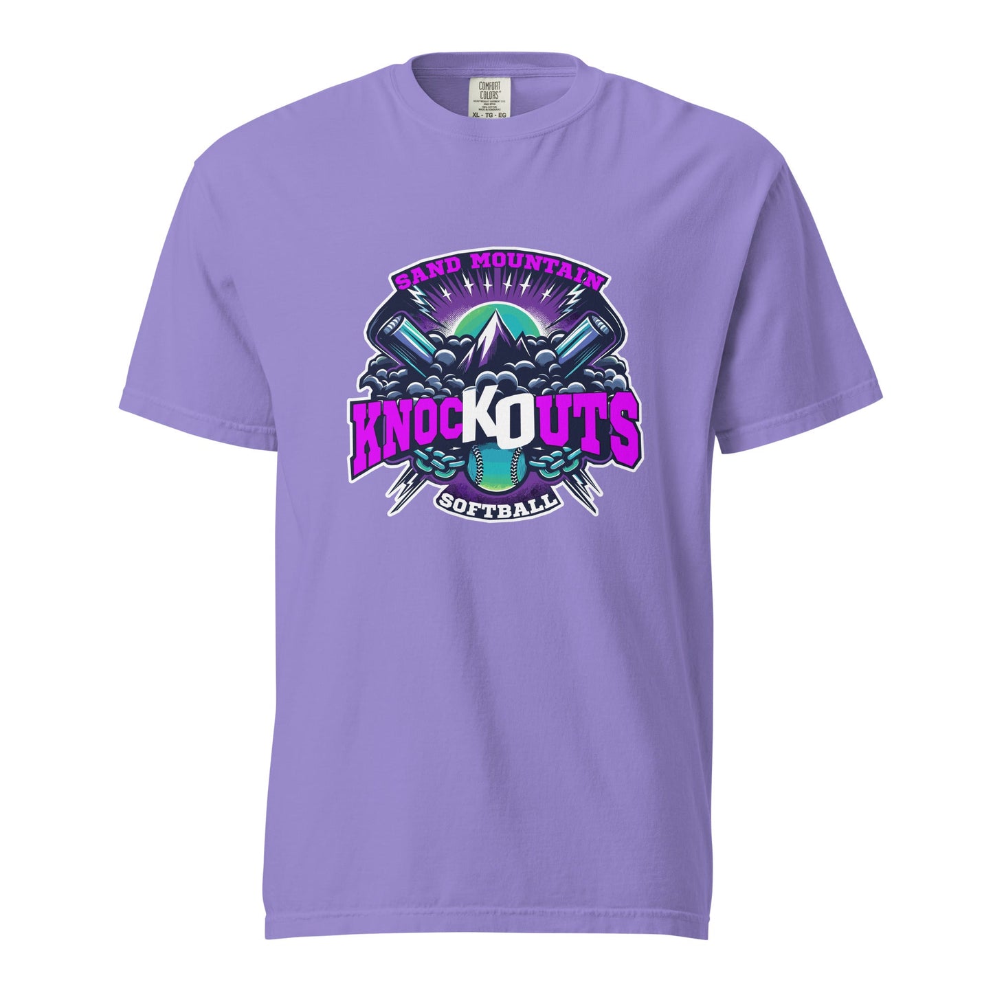 Signature | Comfort Colors T-Shirt | Sand Mountain Knockouts | Ball & Bat Logo