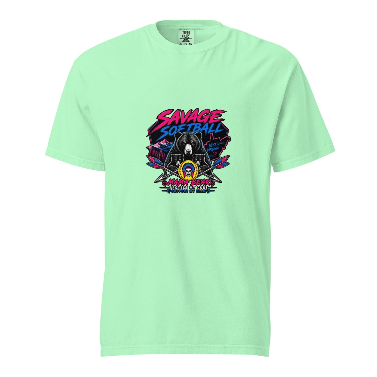 Signature | Comfort Colors T-Shirt | Savage Softball | Mascot Logo