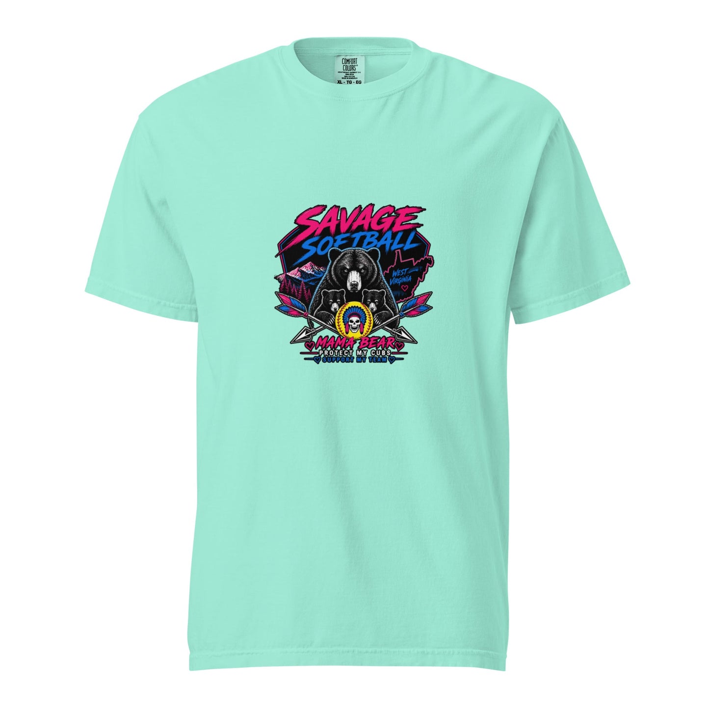 Signature | Comfort Colors T-Shirt | Savage Softball | Mascot Logo